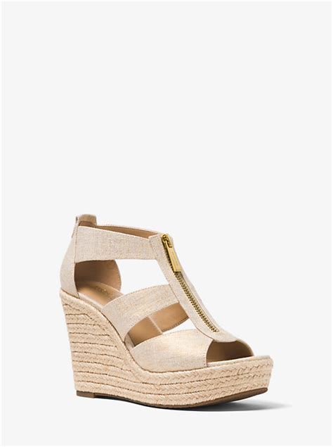 michael kors wedges damita|Damita Linen Wedge .